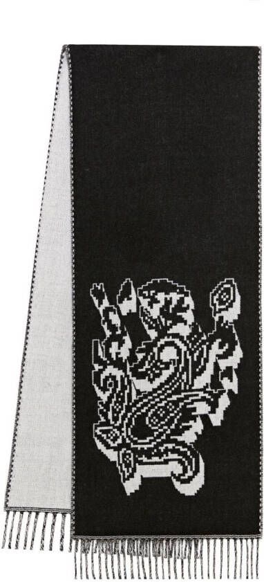 ETRO Intarsia sjaal Zwart