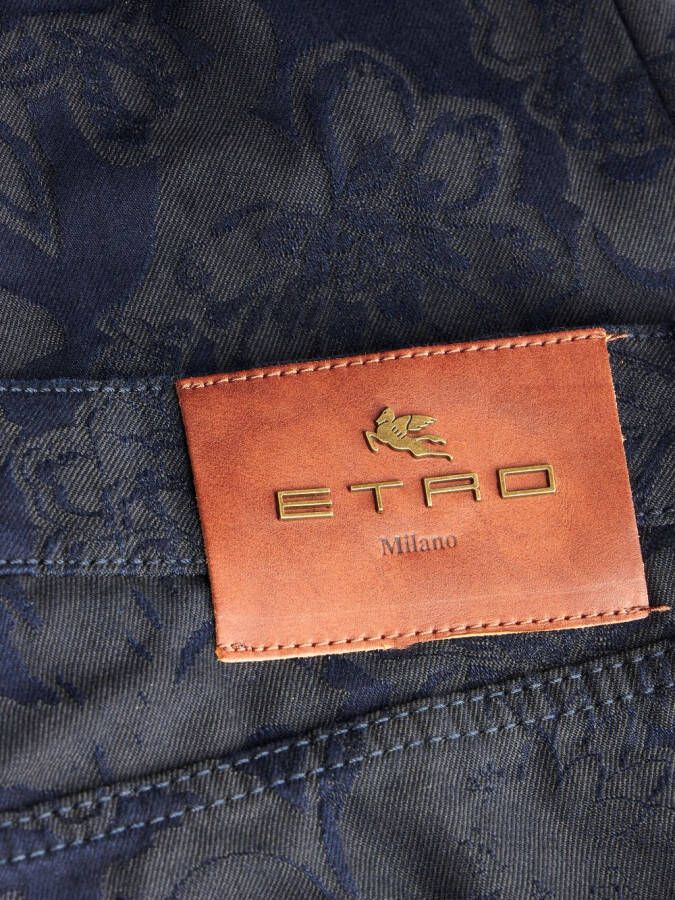ETRO Jeans met jacquard Blauw