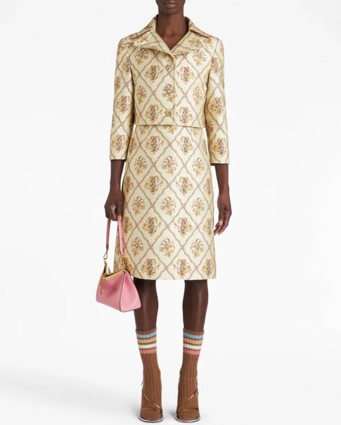 ETRO Jas met bloemenprint Beige