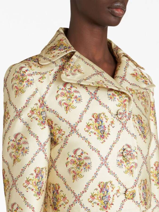ETRO Jas met bloemenprint Beige