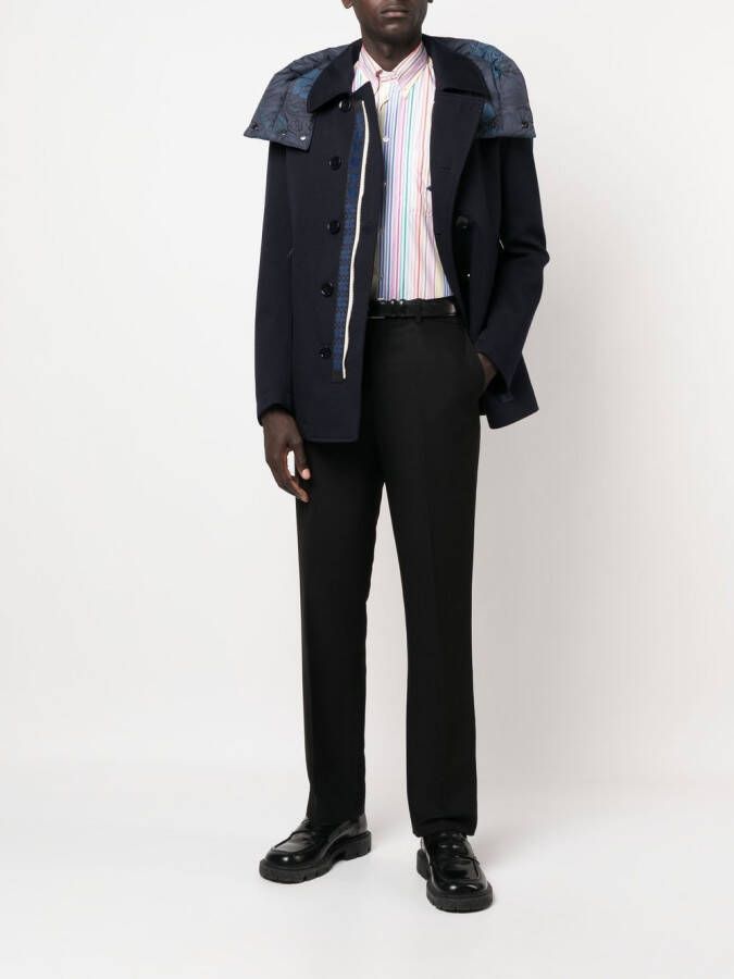 ETRO Jas met dubbele rij knopen Blauw