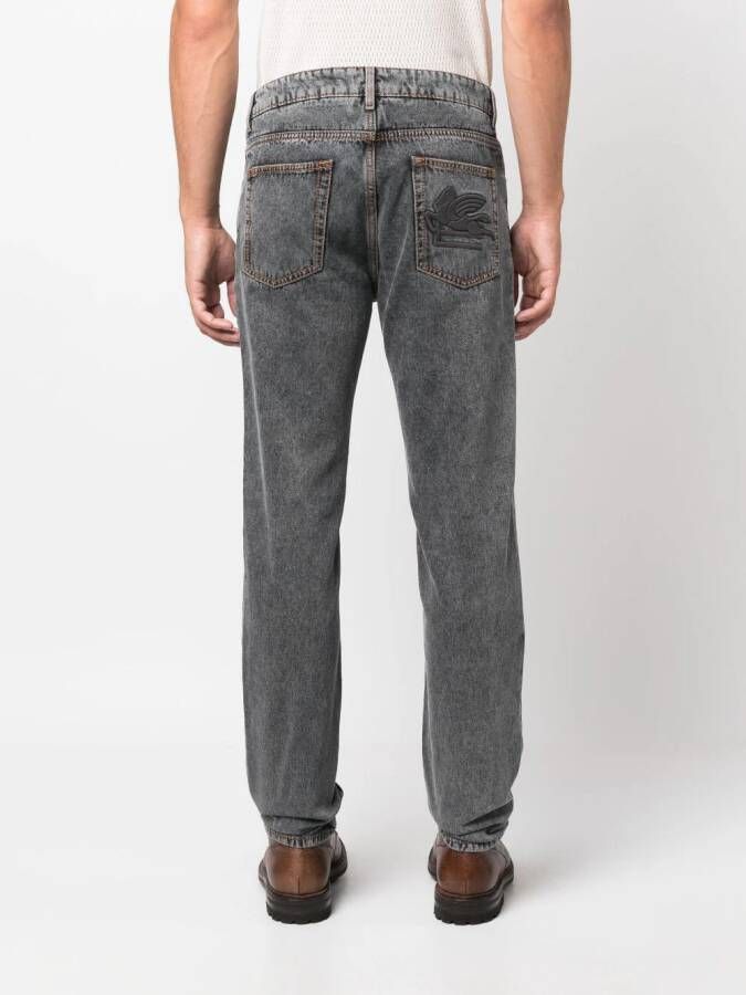 ETRO Jeans met geborduurd logo Grijs