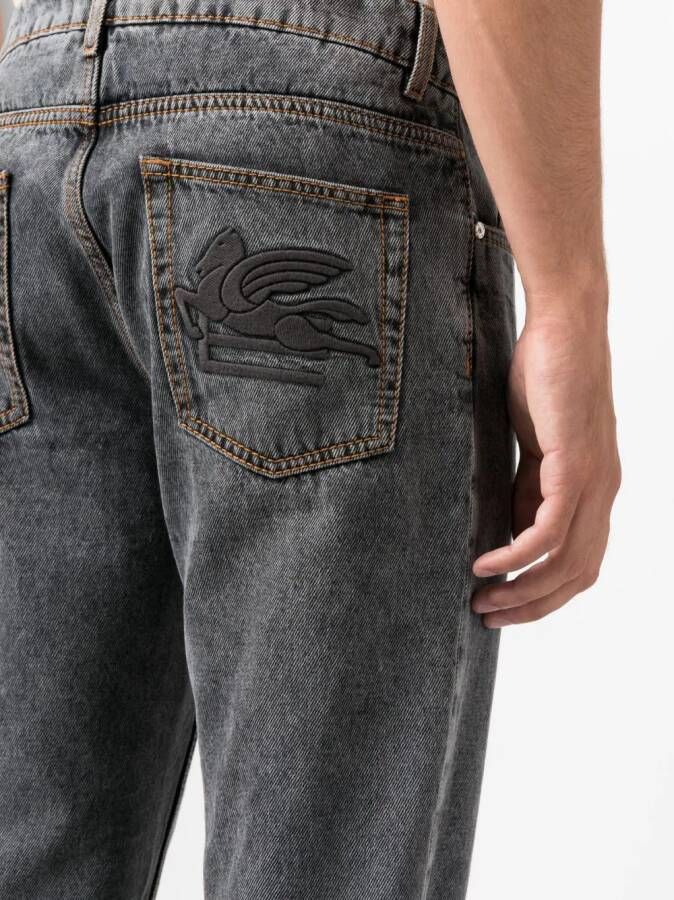 ETRO Jeans met geborduurd logo Grijs