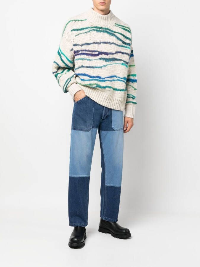 ETRO Jeans met patchwork Blauw