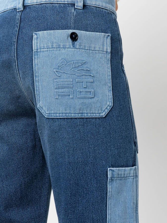 ETRO Jeans met patchwork Blauw