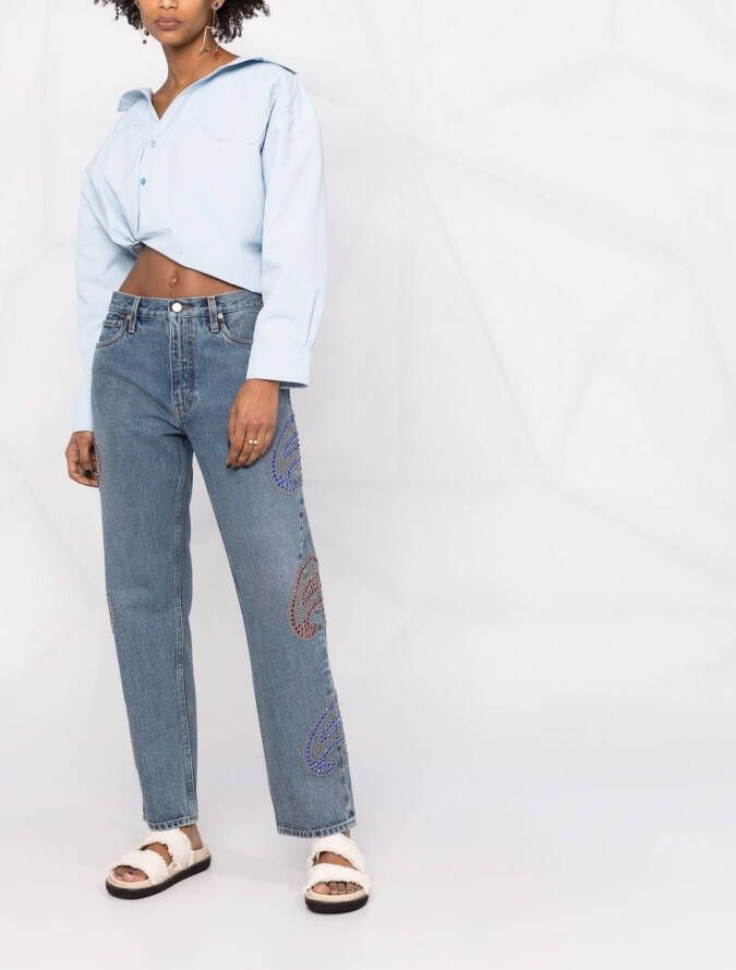 ETRO Jeans met stras Blauw