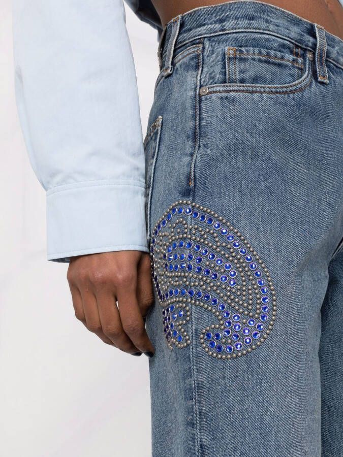 ETRO Jeans met stras Blauw