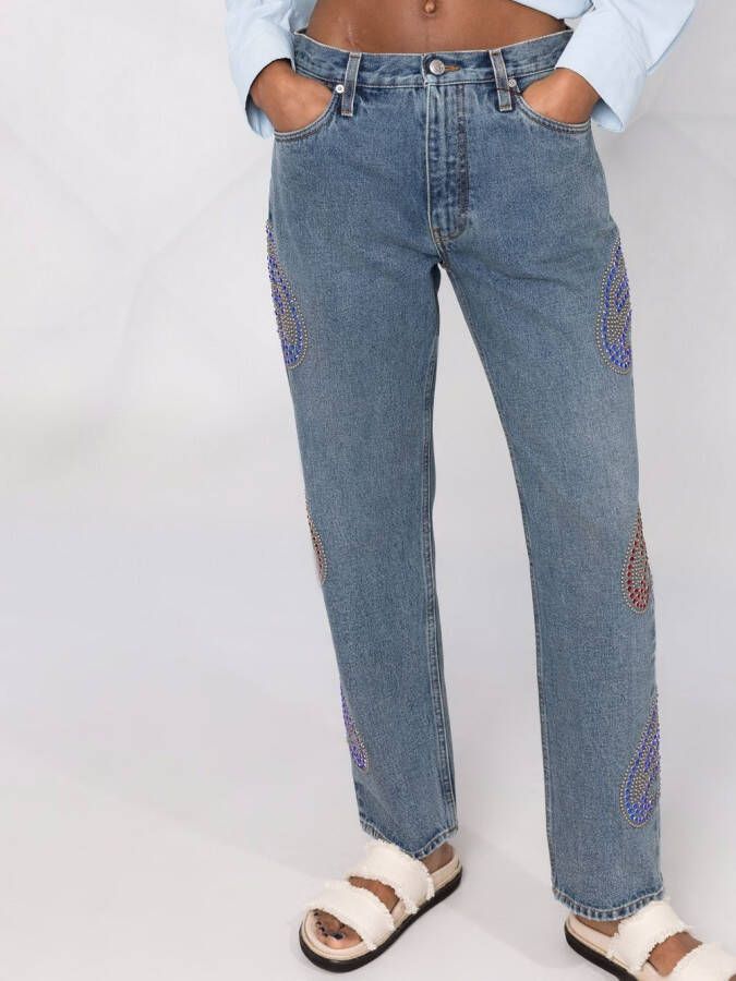 ETRO Jeans met stras Blauw