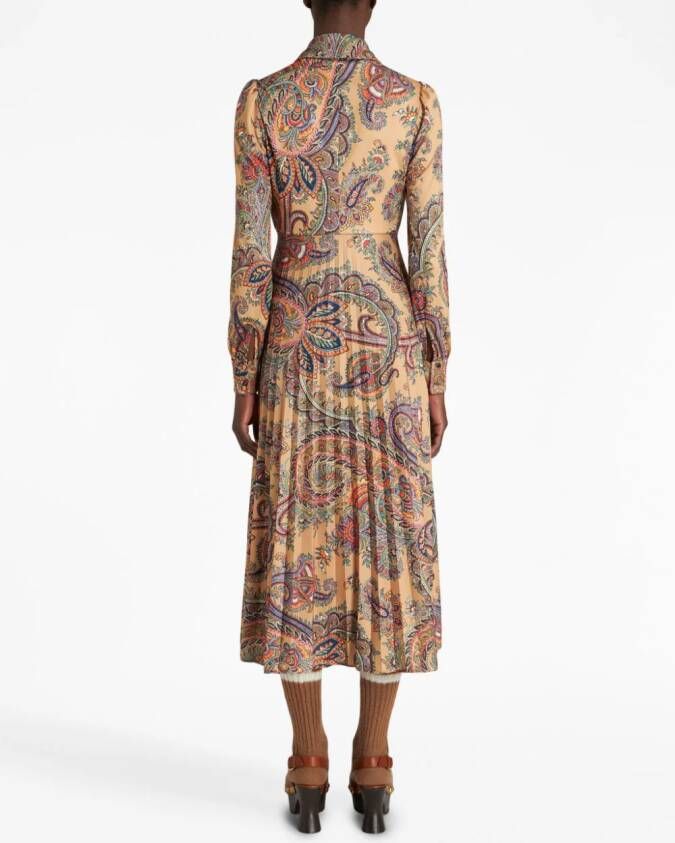 ETRO Jurk met paisley-print Oranje