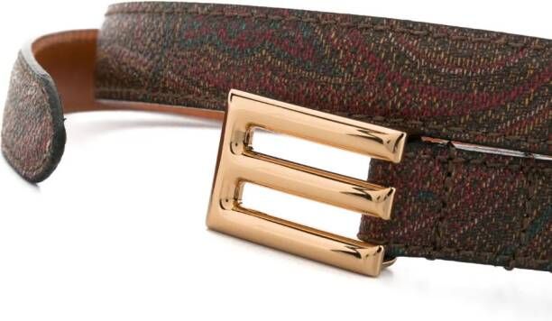 ETRO Leren gespriem Bruin