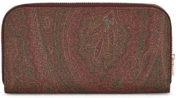 ETRO Leren portemonnee Bruin