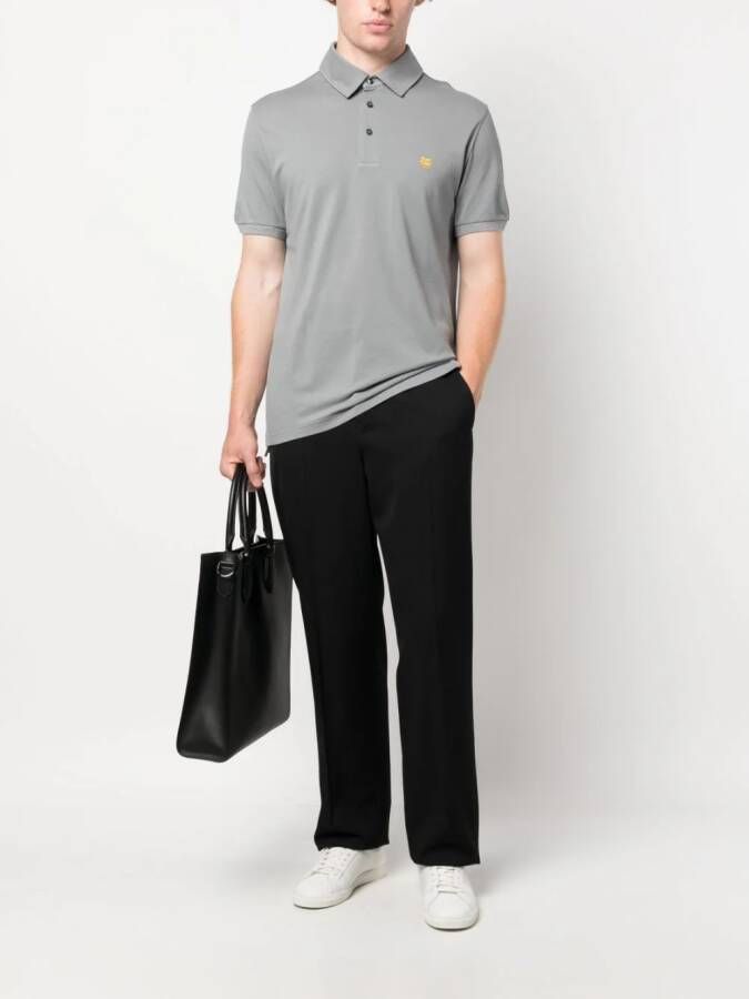 ETRO Poloshirt met geborduurd logo Grijs