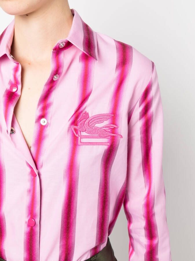 ETRO Blouse met logopatch Roze