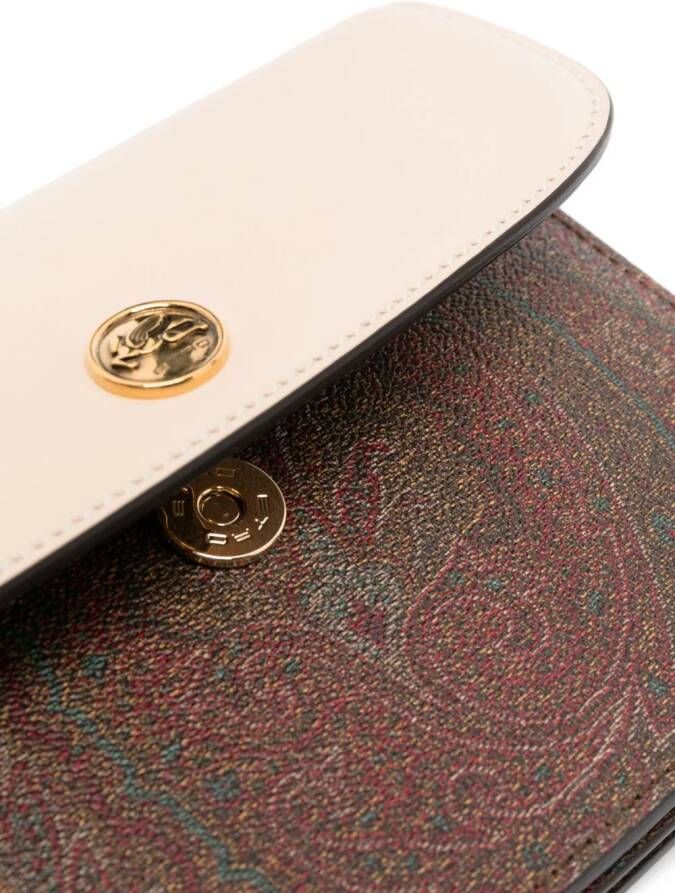 ETRO Schoudertas met paisley-print Beige