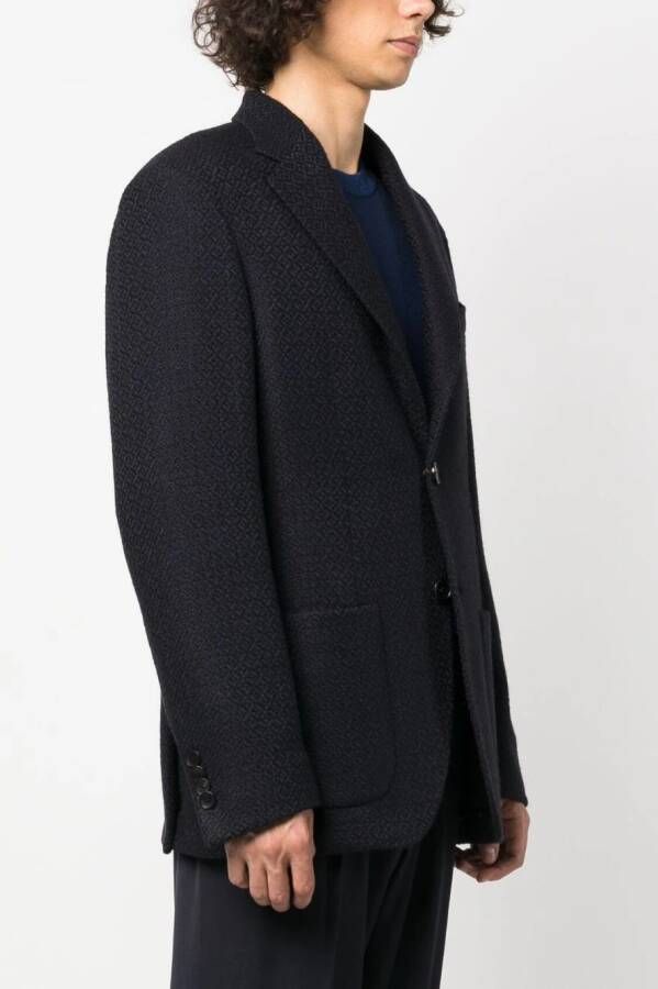 ETRO Blazer met jacquard Blauw