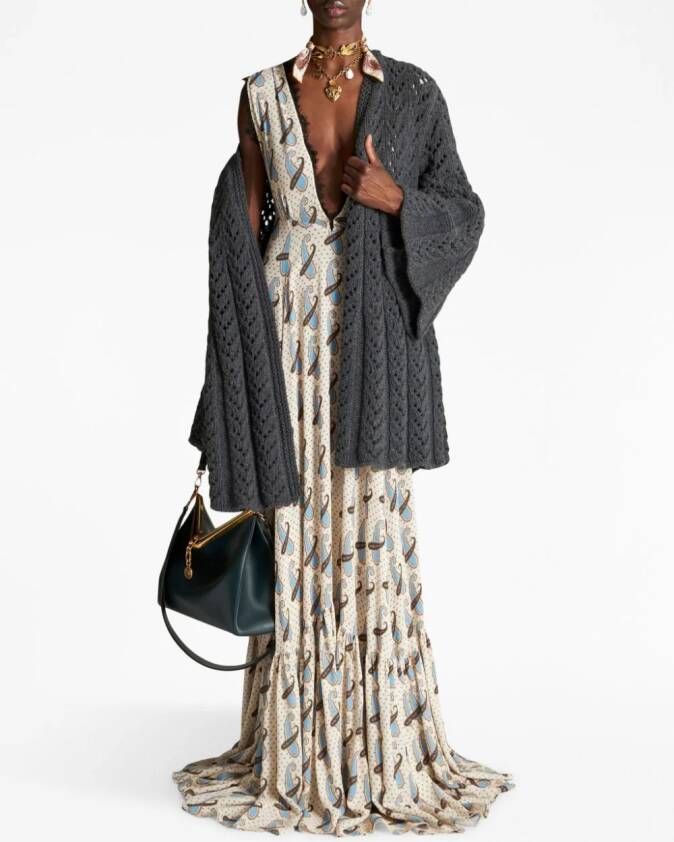 ETRO Maxi-jurk met paisley-print Beige