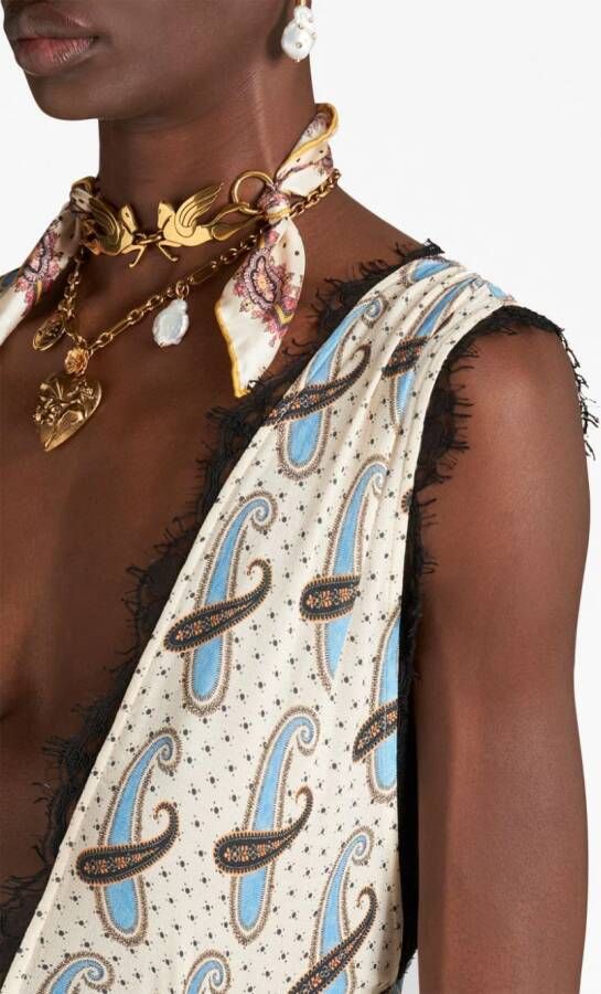 ETRO Maxi-jurk met paisley-print Beige