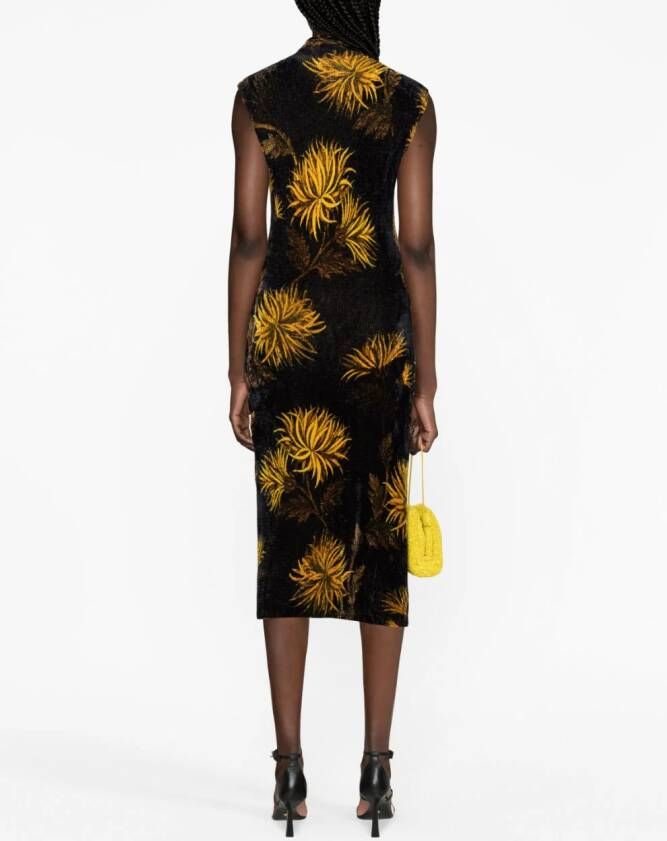 ETRO Midi-jurk met bloemenprint Zwart