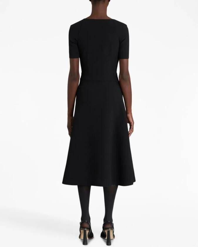 ETRO Midi-jurk met geborduurde bladeren Zwart