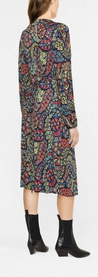 ETRO Midi-jurk met paisley-print Zwart