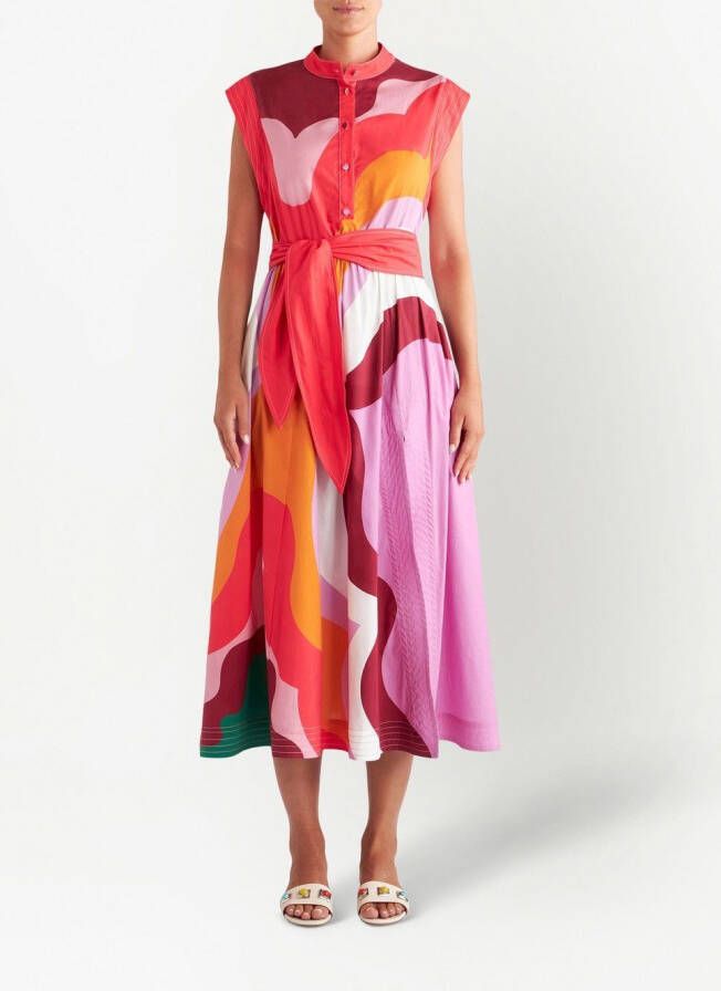 ETRO Midi-jurk met print Roze