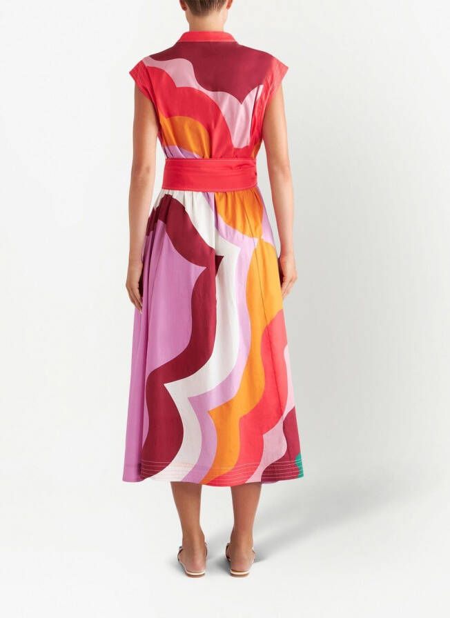 ETRO Midi-jurk met print Roze