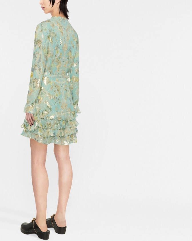ETRO Mini-jurk met bloemenprint Groen