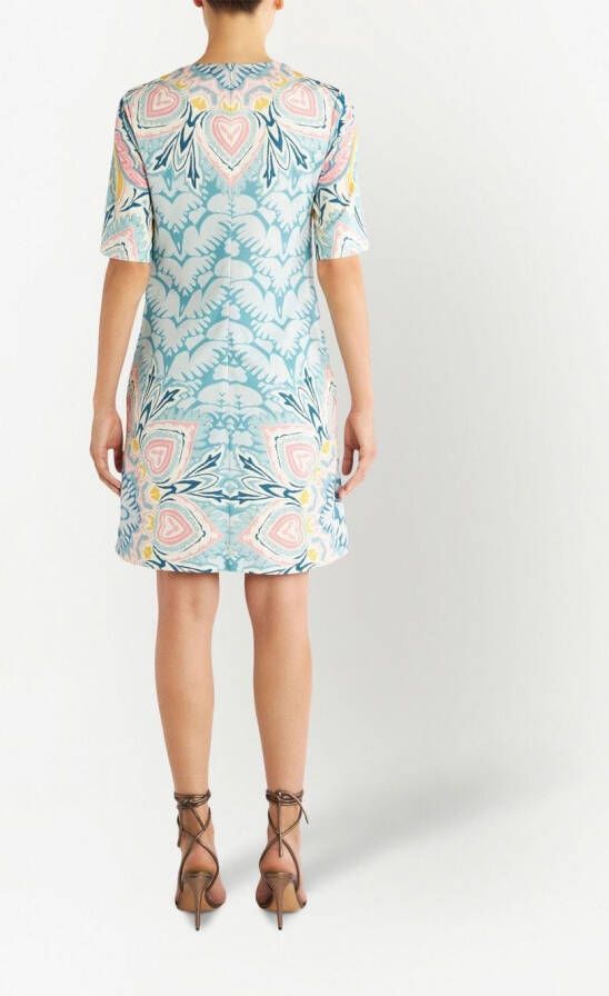 ETRO Mini-jurk met paisley-print Blauw