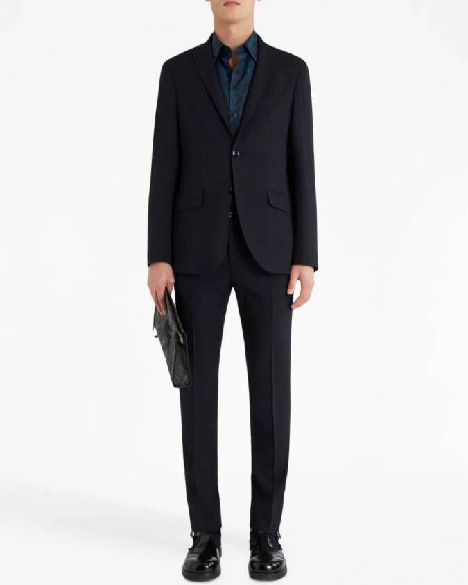 ETRO Blazer met gekerfde revers Zwart