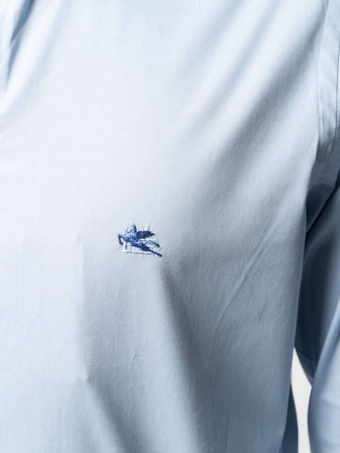 ETRO Overhemd met geborduurd logo Blauw