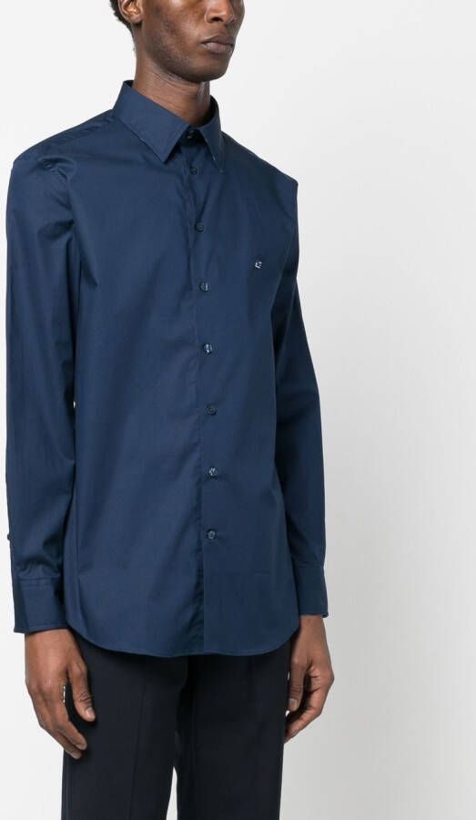 ETRO Overhemd met geborduurd logo Blauw