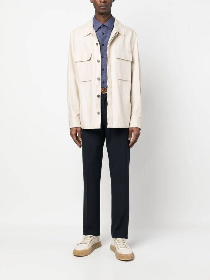 ETRO Overhemd met geborduurd logo Blauw