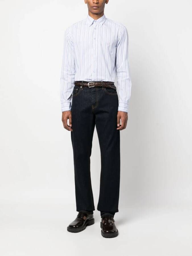 ETRO Overhemd met geborduurd logo Blauw