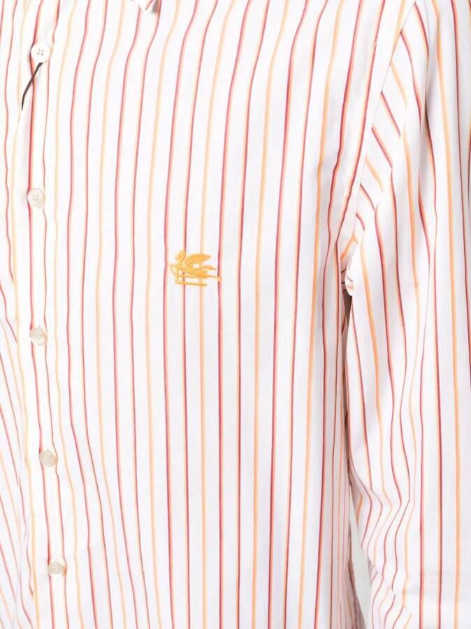 ETRO Overhemd met geborduurd logo Oranje