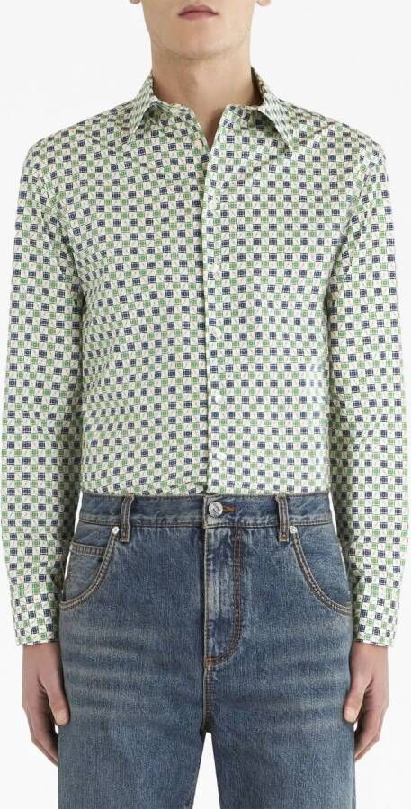 ETRO Overhemd met geometrische print Groen