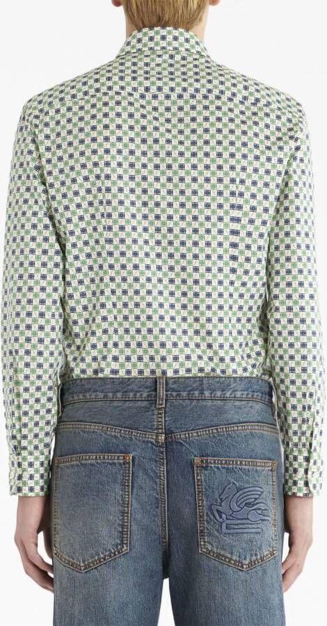 ETRO Overhemd met geometrische print Groen