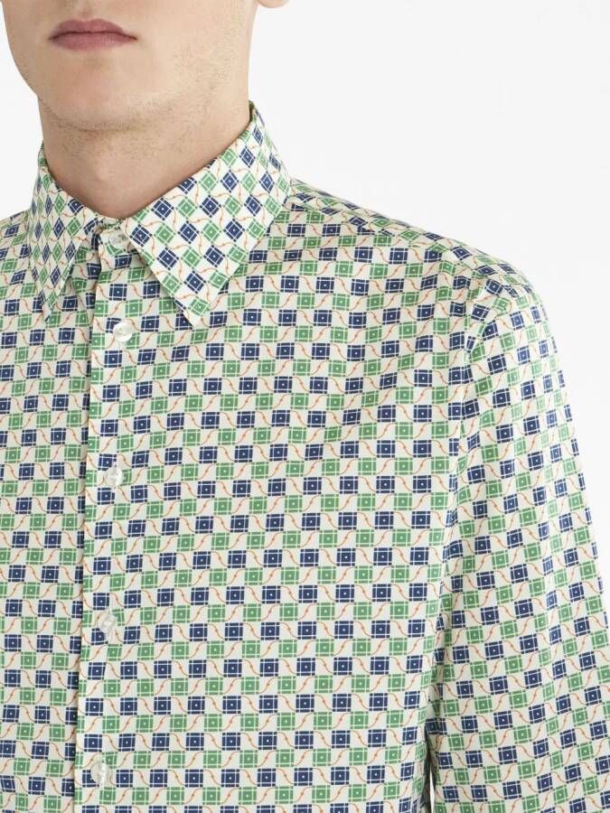 ETRO Overhemd met geometrische print Groen