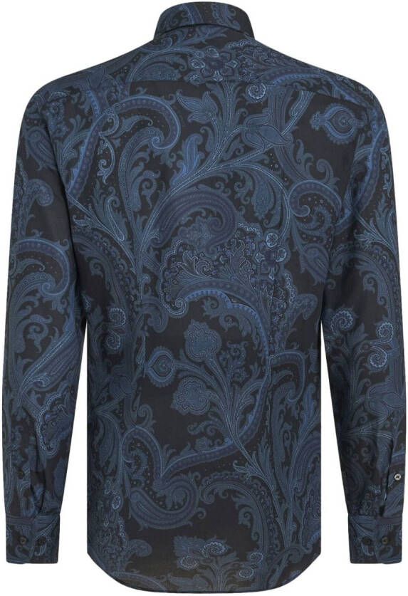 ETRO Overhemd met paisley-print Blauw
