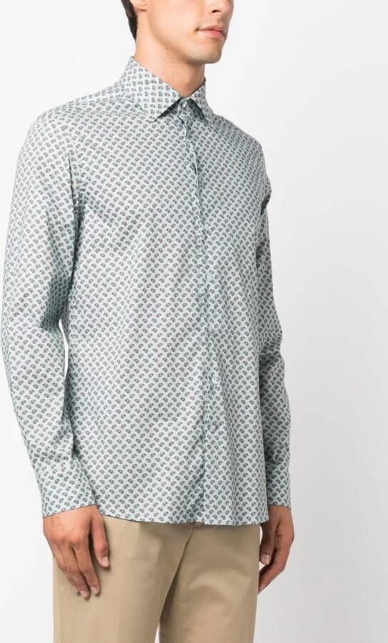 ETRO Overhemd met paisley-print Blauw