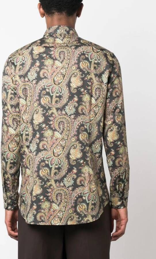 ETRO Overhemd met paisley-print Bruin