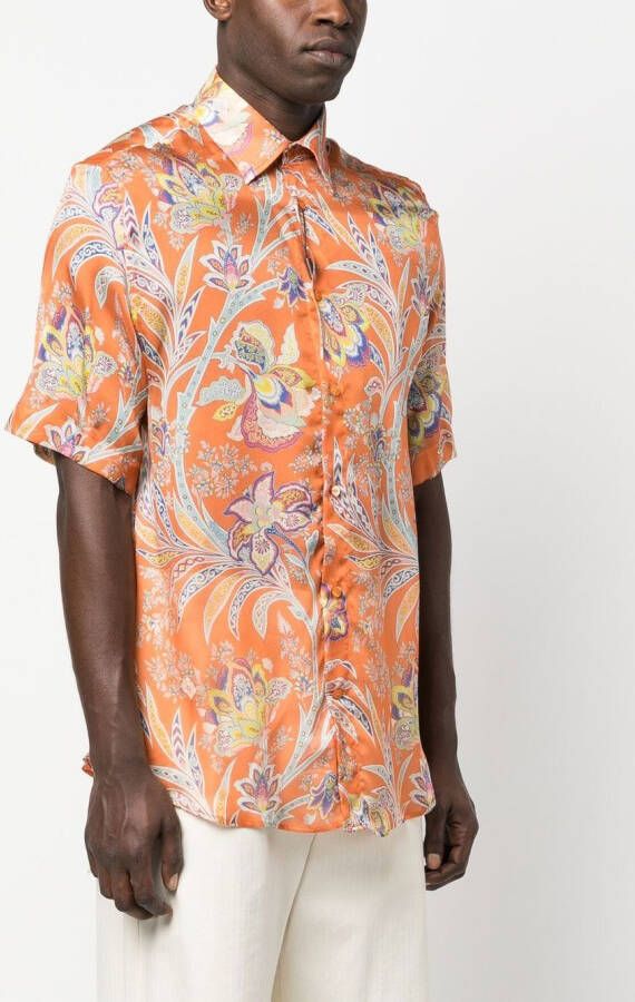 ETRO Overhemd met paisley-print Oranje