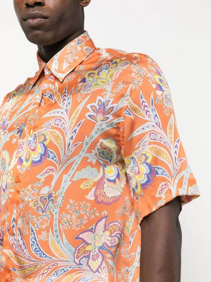 ETRO Overhemd met paisley-print Oranje