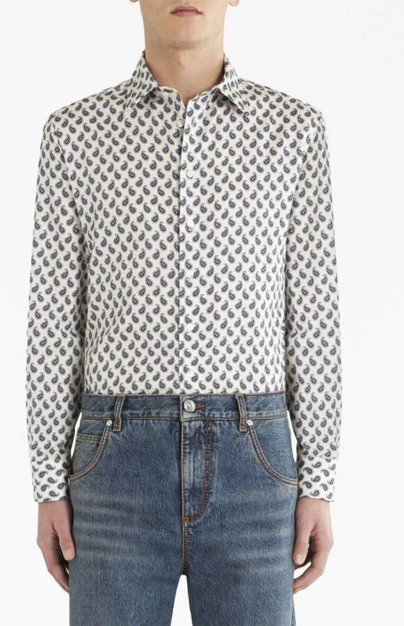 ETRO Overhemd met paisley-print Wit