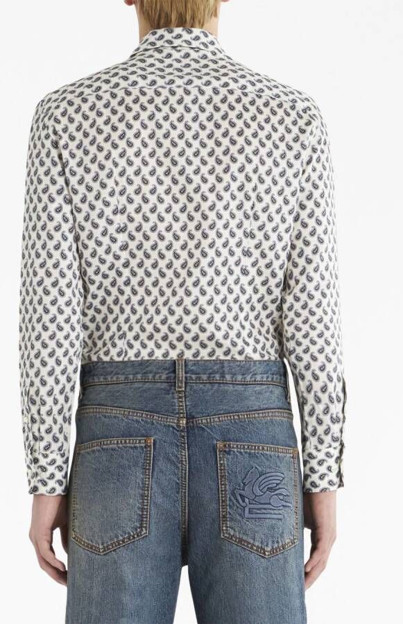 ETRO Overhemd met paisley-print Wit