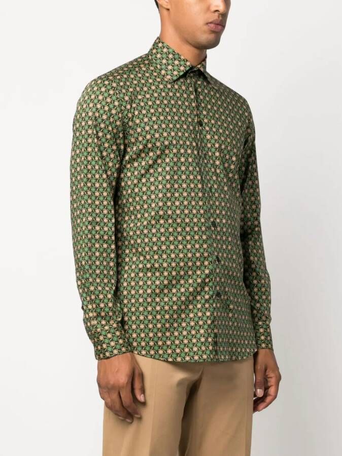 ETRO Overhemd met print Groen