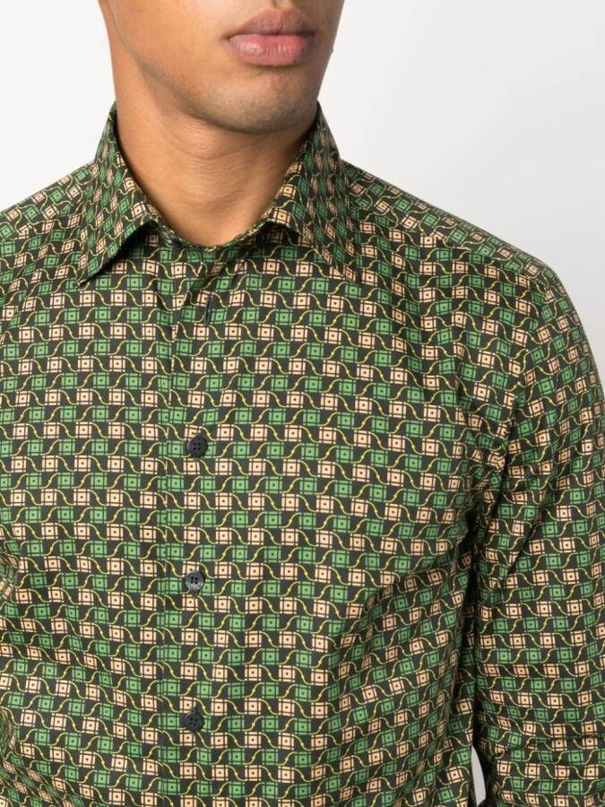 ETRO Overhemd met print Groen