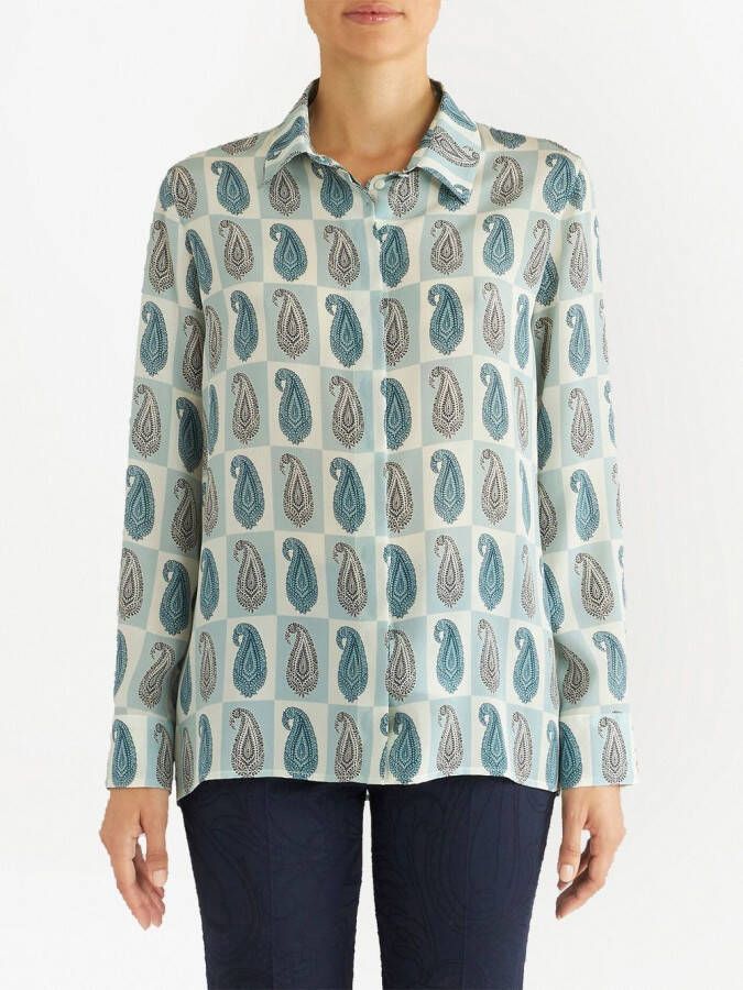 ETRO Zijden blouse Blauw