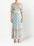 ETRO Midi-jurk met V-hals Blauw - Thumbnail 2