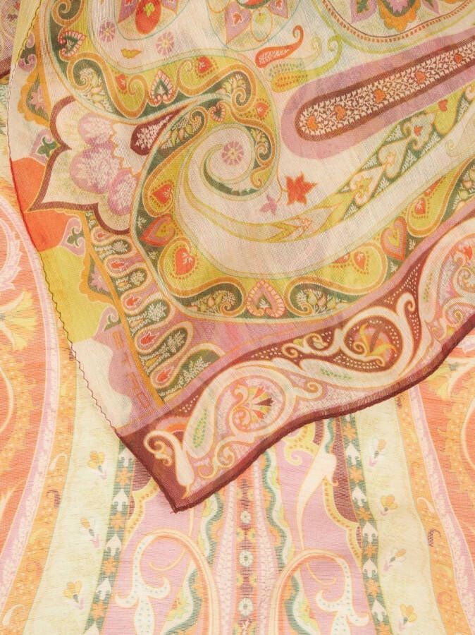 ETRO Sjaal met paisley-patroon Oranje