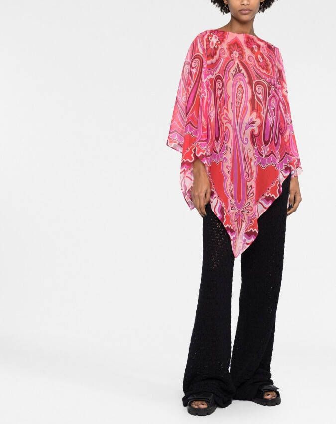 ETRO Asymmetrische blouse Roze